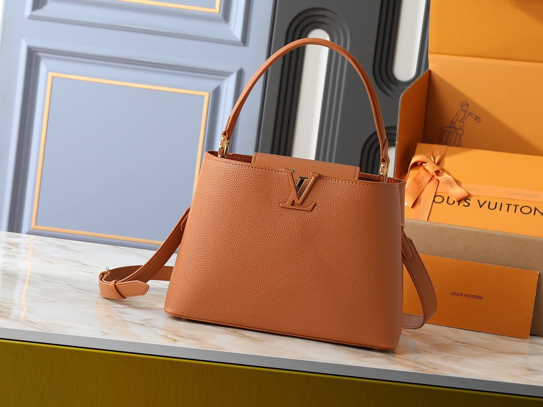 Louis Vuitton LV Classic Handbag Monogram Empreinte Model M83694 Multiple Compartments Business Casual Authentic Style